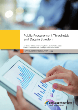 Public Procurement Thresholds and Data in