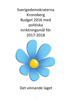 Sverigedemokraternas budget 2016 med