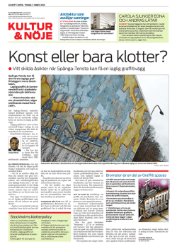 Vitt skilda åsikter när Spånga-Tensta kan få en laglig graffitivägg