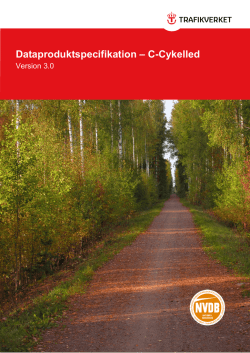Dataproduktspecifikation – C-Cykelled
