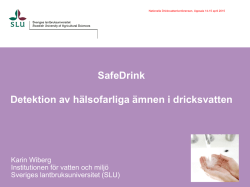 SafeDrink - Svenskt Vatten