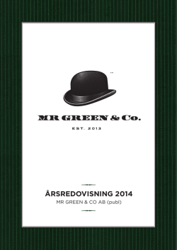 ÅRSREDOVISNING 2014