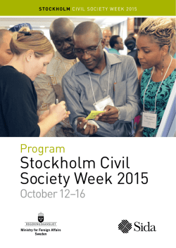 Program för Civilsamhällesveckan 2015