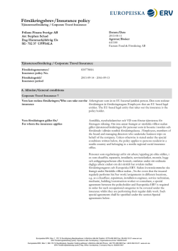 F&ouml;rs&auml;kringsbrev/Insurance policy