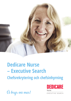 Dedicare Nurse – Executive Search Chefsrekrytering och