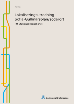 Stationstillgänglighet - Stockholms läns landsting