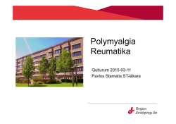 Polymyalgia Reumatika, Pavlos Stamatis 3 mars 2015 (nytt fönster)