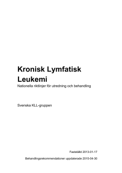 Kronisk Lymfatisk Leukemi - Svensk Förening för Hematologi