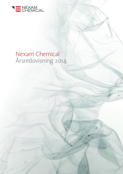 Nexam Chemical Årsredovisning 2014