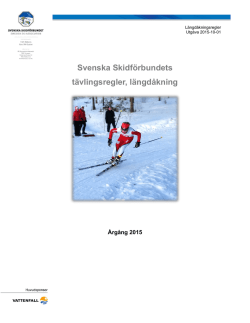 Svenska tävlingsregler, längdåkning 2015