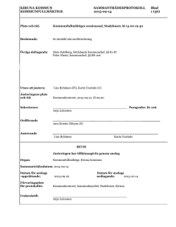 KIRUNA KOMMUN SAMMANTRÄDESPROTOKOLL Blad