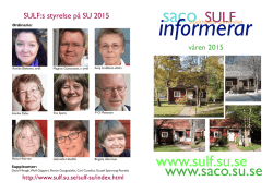 2015 vår - Saco-S-rådet - Stockholms universitet