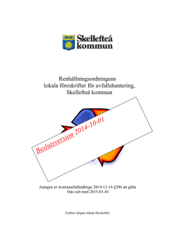 Renhållningsordningen för Skellefteå kommun (pdf, nytt fönster)
