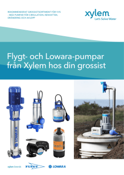 Flygt- och Lowara-pumpar från Xylem hos din