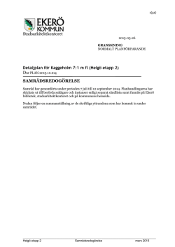 Samrådsredogörelse