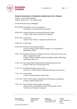 Programme 24 September 2015