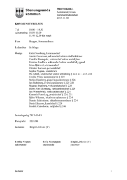 Kommunstyrelsen 2015-11-02