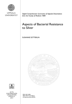 Aspects of Bacterial Resistance to Silver