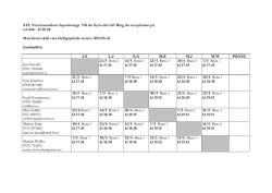 Aktuellt spelschema
