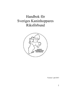 Förbundshandboken - Sveriges Kaninhoppares Riksförbund