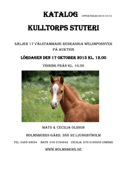 Sale at the stud 2015-10-17