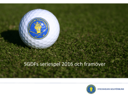 Seriespelet 2016 - Stockholms Golfförbund