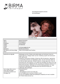 Personbeskrivning f&ouml;r val inom Birmas&auml;llskapet. Foto Mats Winge