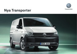 Broschyr Transporter T6 - Volkswagen Transportbilar