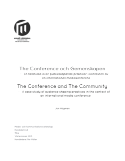 The Conference och Gemenskapen The Conference and The