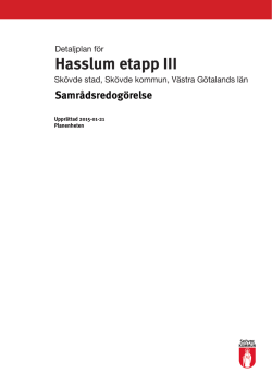 Samrådsredogörelse Hasslum etapp III