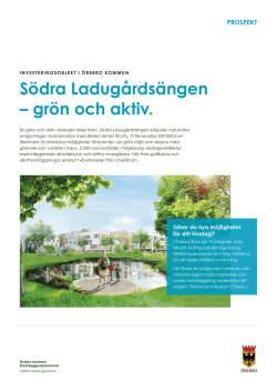 Södra Ladugårdsängen – grön och aktiv.