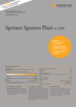 Sprinter Spanien Platå nr 2501