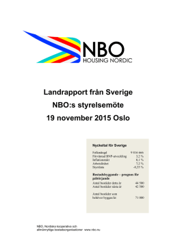 Sverige november 2015 - NBO, Nordiska kooperativa och