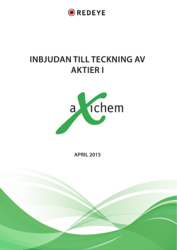 aXichem Memorandum