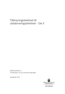 Tillämpningsdirektivet till utstationeringsdirektivet