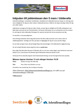 Inbjudan till jobbmässan den 5 mars i Uddevalla