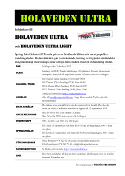 Inbjudan HU 2015 - Tranås Triathlon
