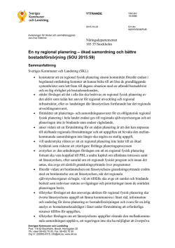 Se remissvar (pdf, nytt fönster) - Sveriges Kommuner och Landsting