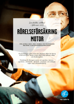 RÖRELSEFÖRSÄKRING MOTOR