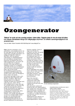 Ozongenerator - Allegro 27 Långfärdsbåten