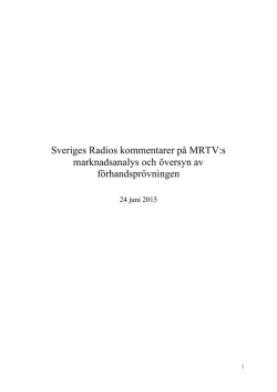 Sveriges Radio - Myndigheten för radio och tv