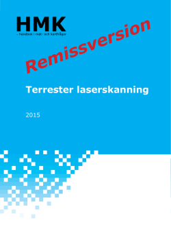 HMK-Terrester laserskanning, remissversion november 2015