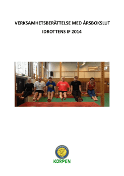 Idrottens IFs verksamhetsberättelse 2014