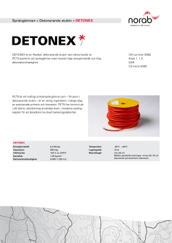 Produktblad Detonex