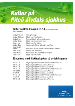 Kultur på Piteå älvdals sjukhus