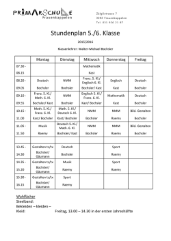 Stundenplan 5./6. Klasse