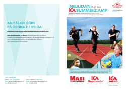 Läs broschyren om ICA Summercamp - KFUM Sport-Camp