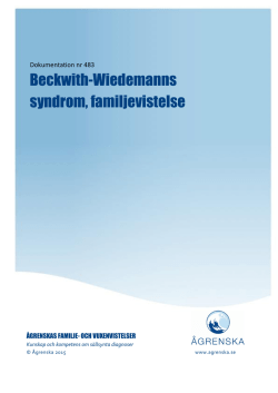 Beckwith-Wiedemanns syndrom, familjevistelse