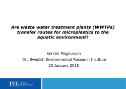 Are waste water treatment plants (WWTPs