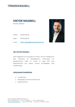 VIKTOR MAGNELL - Advokatfirman Törngren Magnell